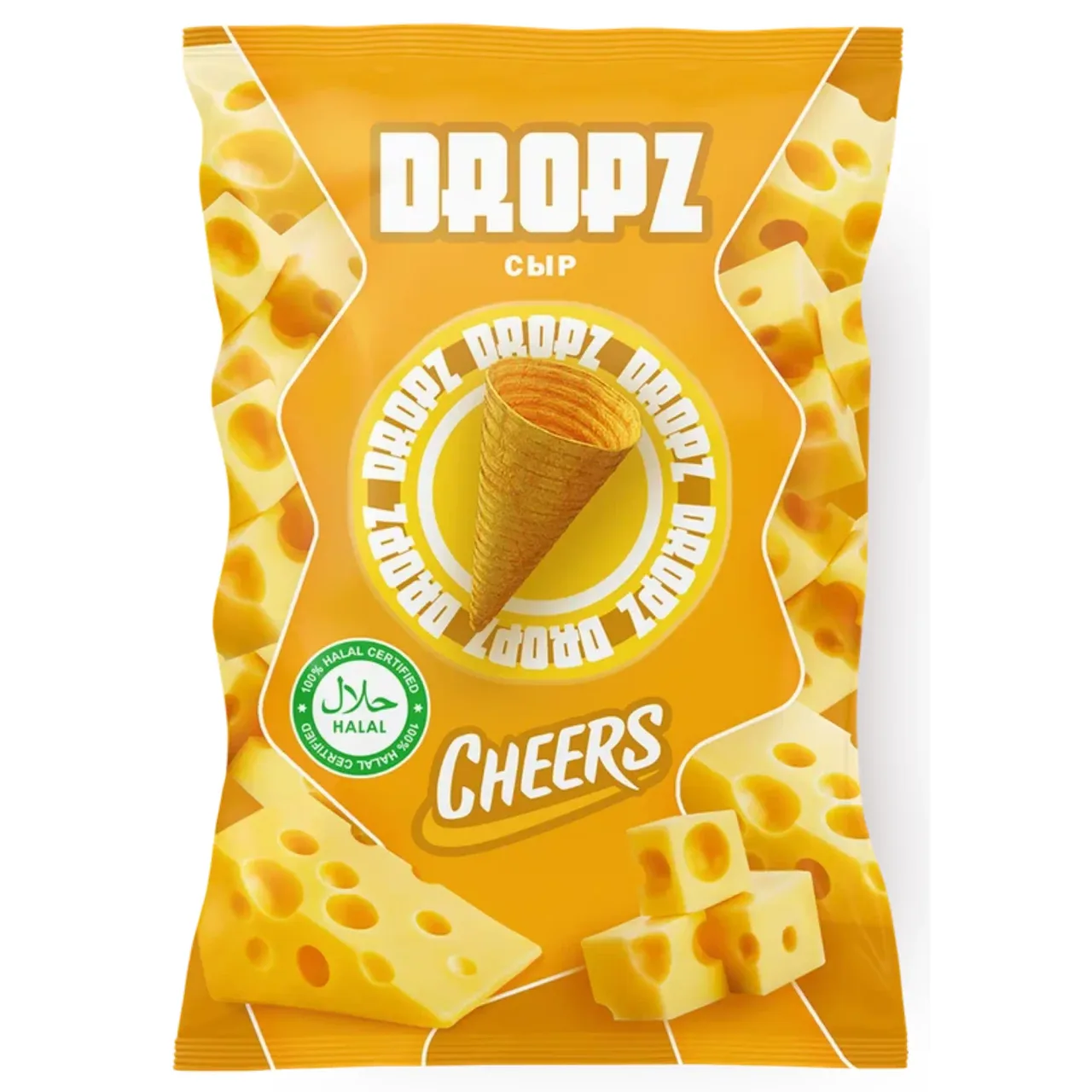 ЧИПСЫ DROPZ СЫР КУКУРУЗНЫЕ П/П — Фронт