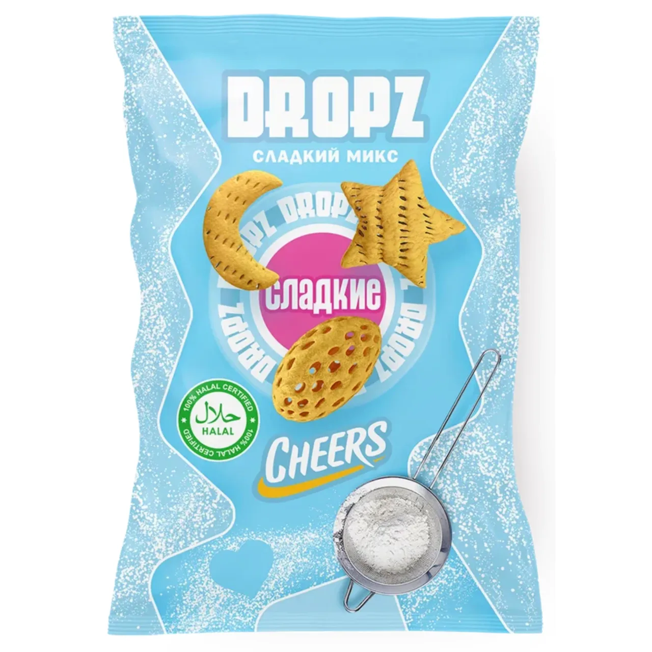 СНЕКИ DROPZ СЛАДКИЙ МИКС КУКУРУЗНЫЕ П/П — Фронт