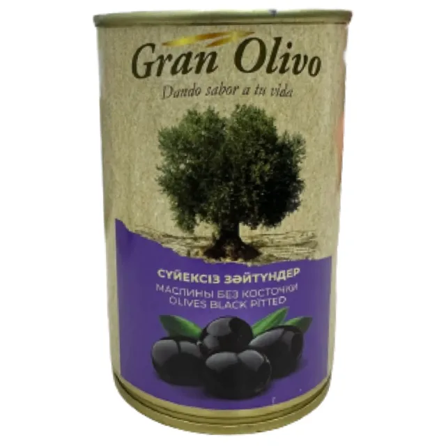 МАСЛИНЫ GRAN OLIVO БЕЗ КОСТОЧКИ Ж/Б