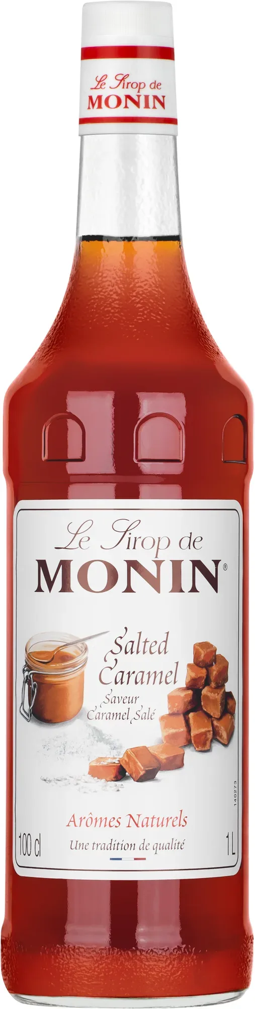 RU Сироп Monin Соленая Карамель, "SALTED CARAMEL", стекло — Фронт