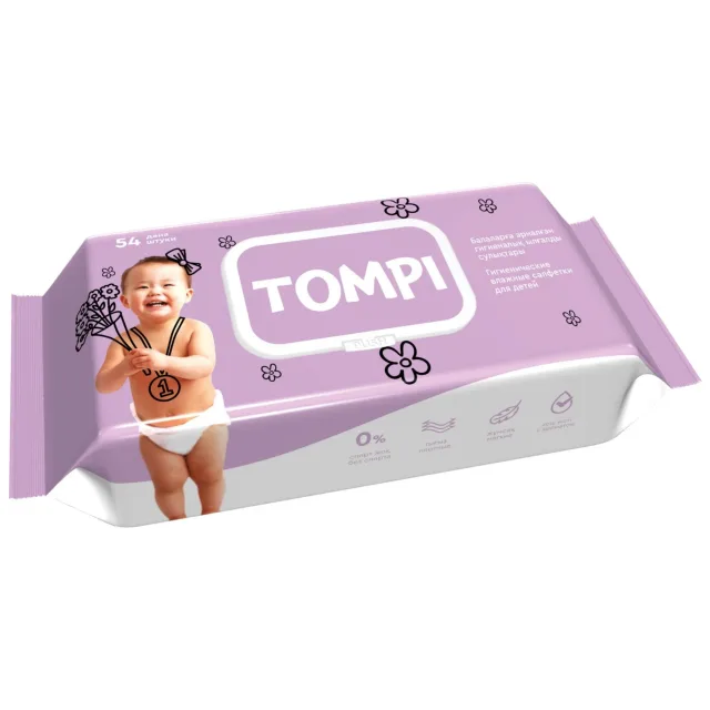 САЛФЕТКИ TOMPI ДЕТСКИЕ ВЛАЖНЫЕ С АРОМАТОМ ФЛ/П