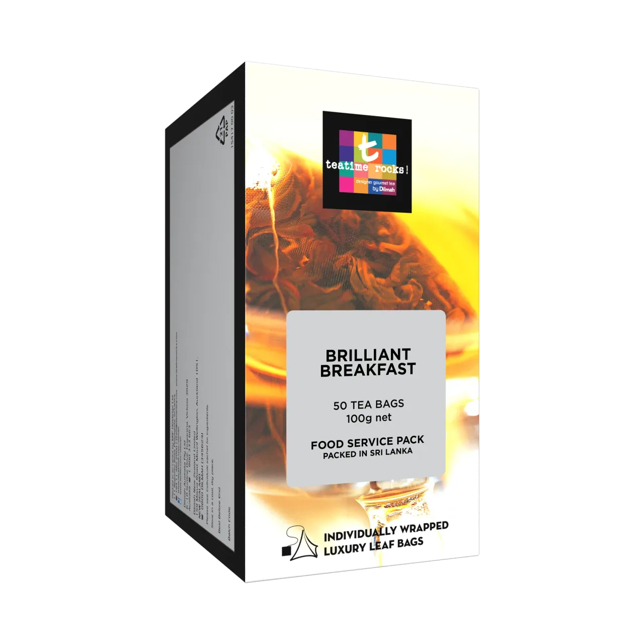 Цейлонский черный чай листовой «BRILLIANT BREAKFAST», 50 × — Фронт