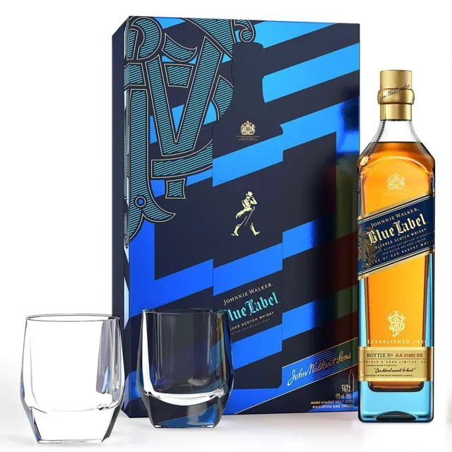 Johnnie Walker Blue 40% + 2 бокала
