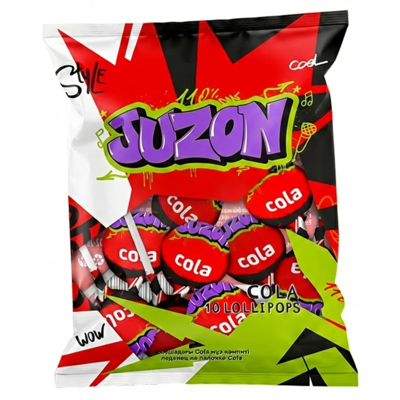 ЛЕДЕНЕЦ JUZ ON НА ПАЛОЧКЕ COLA П/П — Фронт