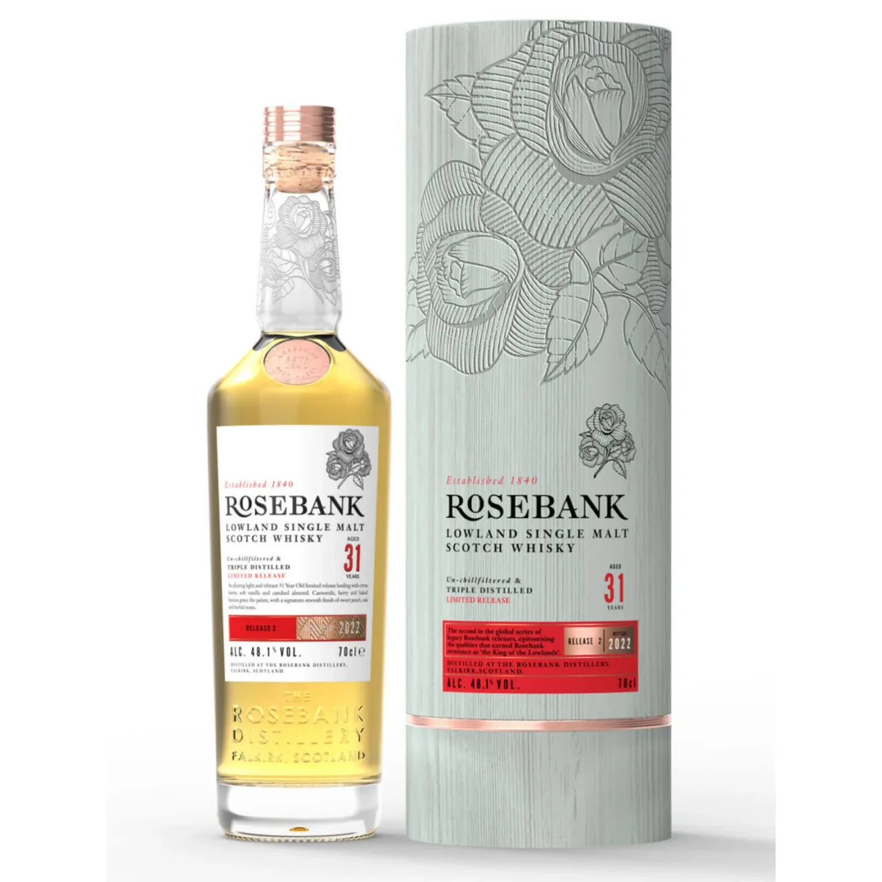 Rosebank Lowland Single Malt Scotch Whisky 31YO Release — Фронт