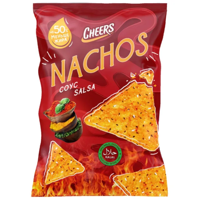 СНЕКИ NACHOS SALSA КУКУРУЗНЫЕ П/П
