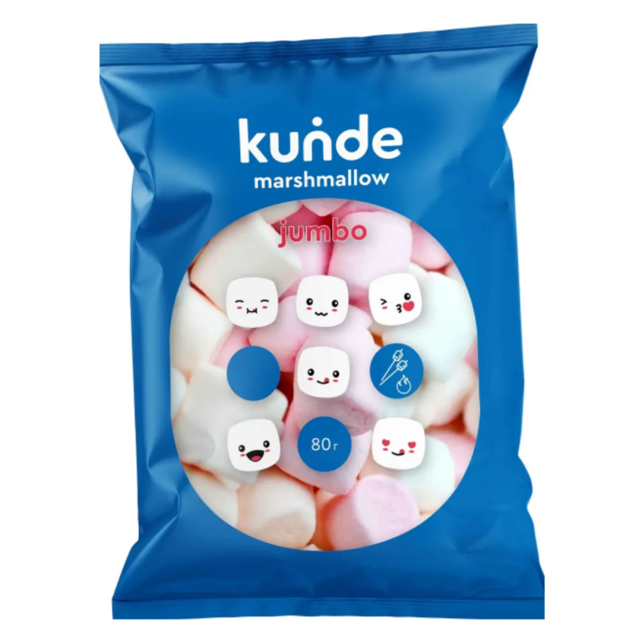 КОНФЕТЫ KUNDE JUMBO МАРШМЕЛЛОУ П/П — Фронт