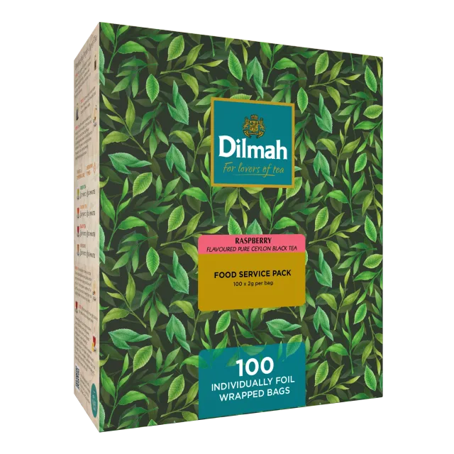 Цейлонский черный чай листовой с ароматом малины «DILMAH «RASPBERRY», 100 ×