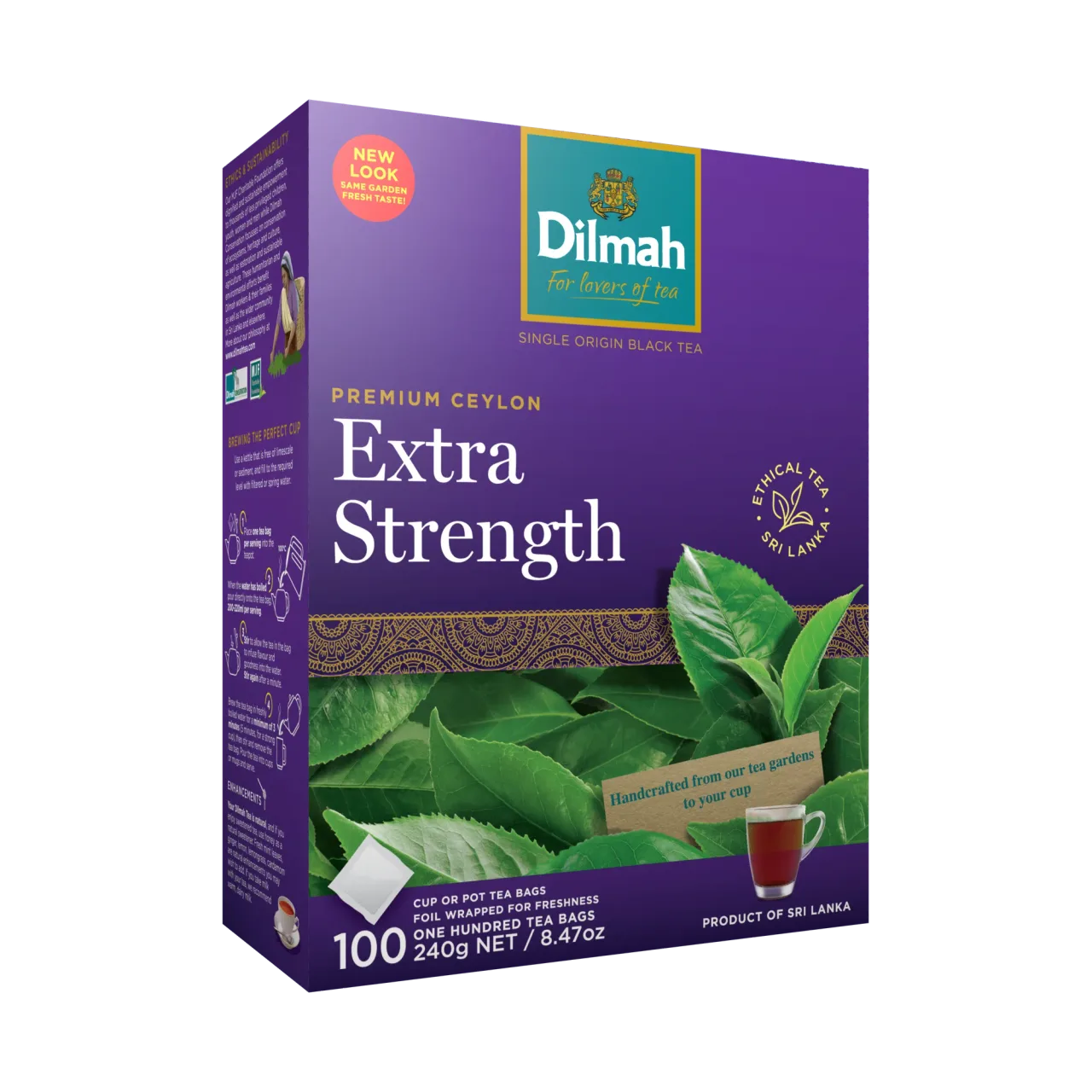 Чай черный «DILMAH «EXTRA STRENGTH», 100 × — Фронт