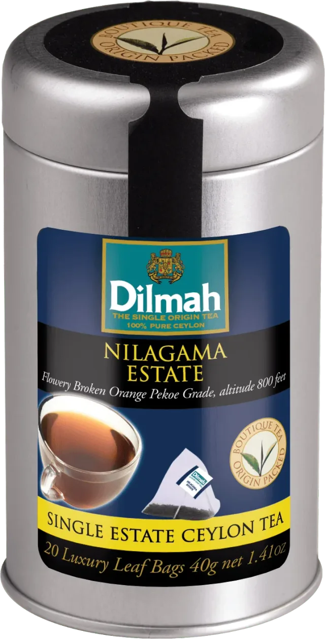 Цейлонский черный чай «DILMAH «NILAGAMA ESTATE», жестяная банка 20 ×