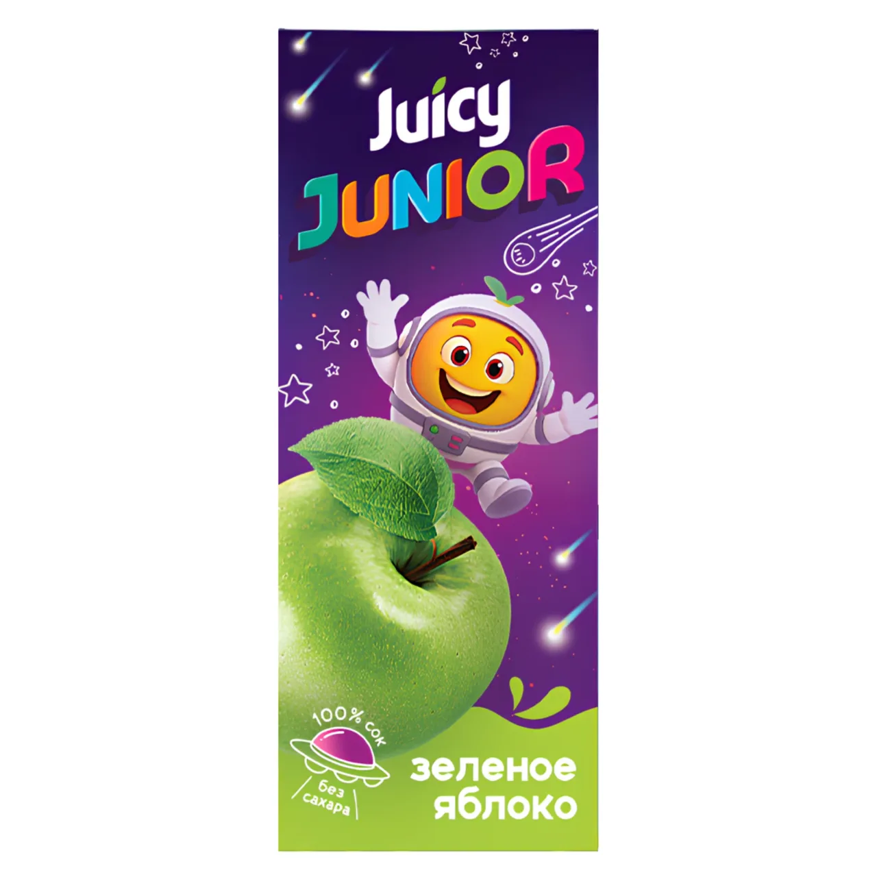 Сок Juicy Junior "Зеленое Яблоко", объем — Фронт